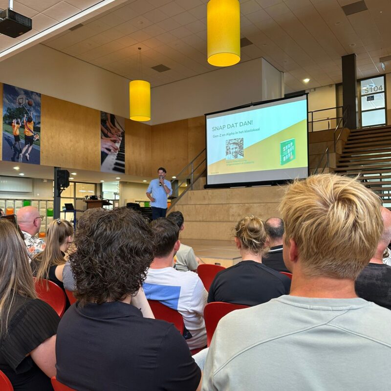 Keynote "Snap dat dan, generatie Z en Alpha in het klaslokaal" opening inspiratiemiddag Mezzo Scholen